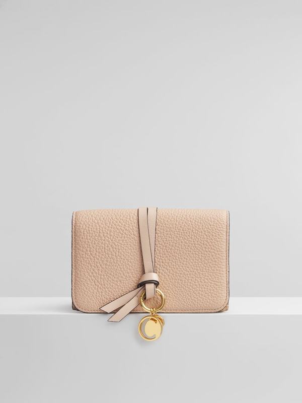 Chloé Carteras Mujer Alphabet Beige Calfskin JFAZ59420